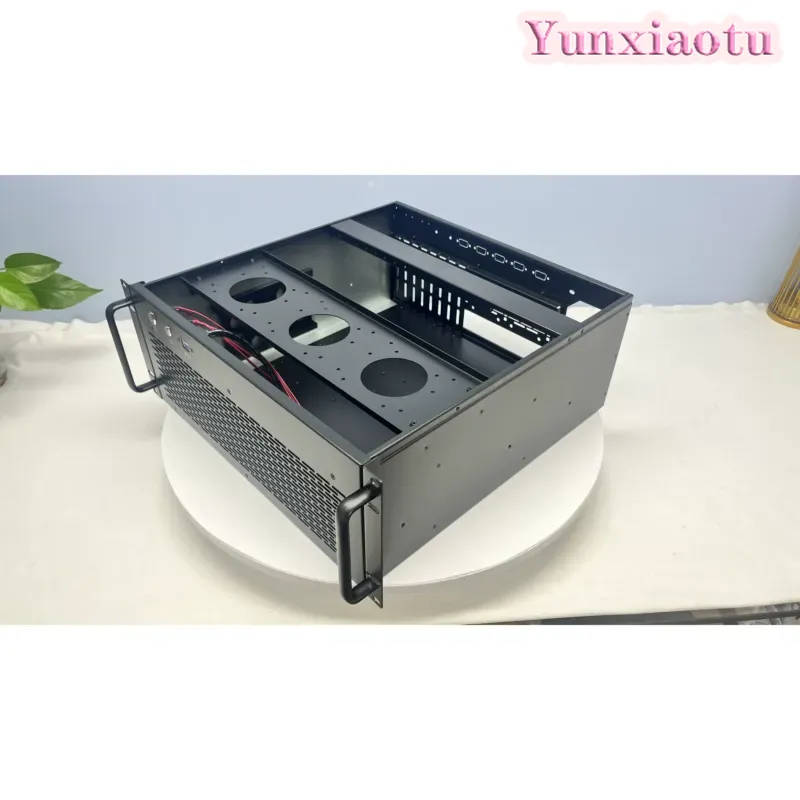 Server Gpu Chassis 4U - 4Uサーバーシャーシ、EATXマザーボード対応8スロットケース、RTX4090 GPU用360mm水冷ラジエーター、ATX電源ユニット、USB3.0