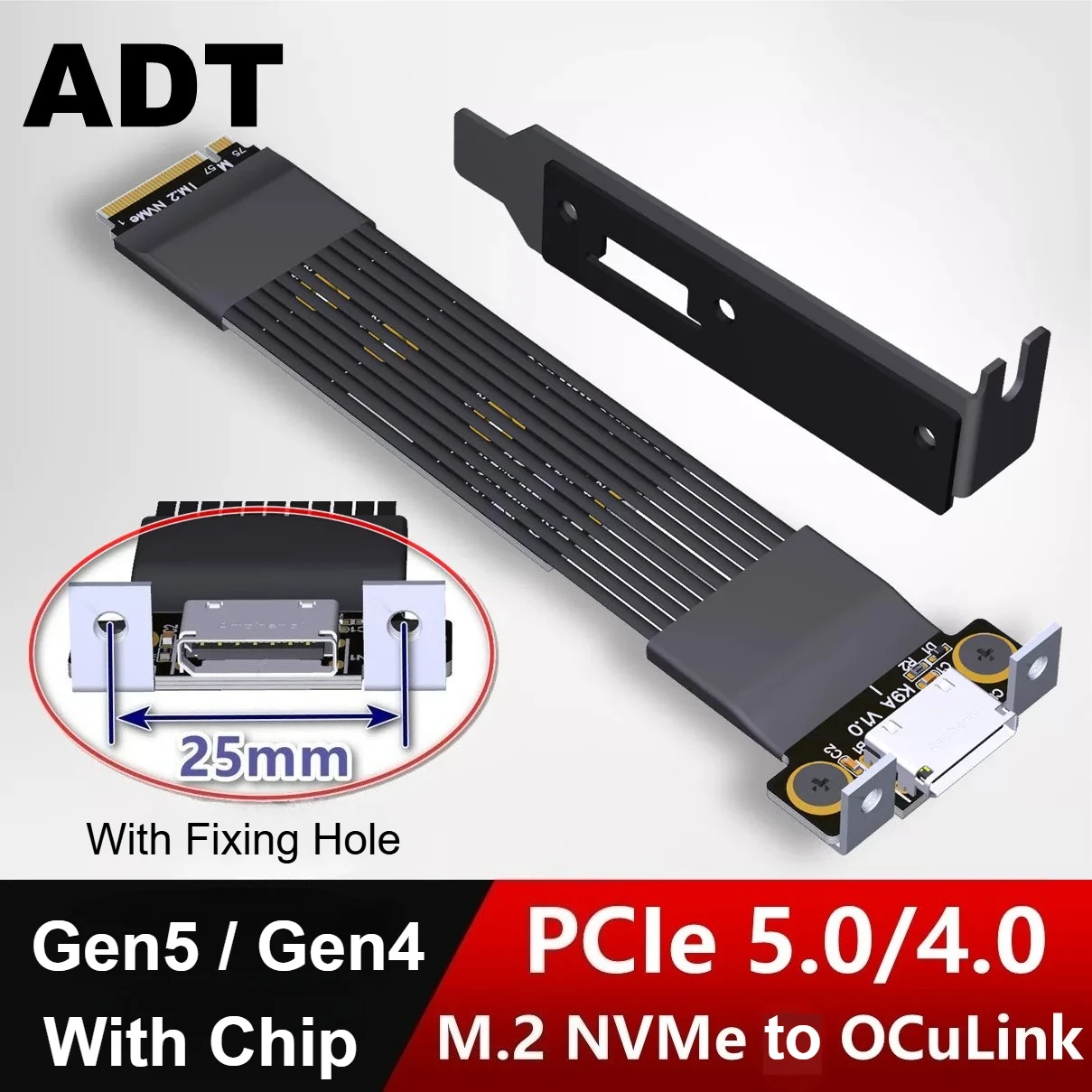 K49SQ-BK14 EGPU OCuLink GPUチップ - Pcie 5.0 Gpu Riser Cable のレビューと価格